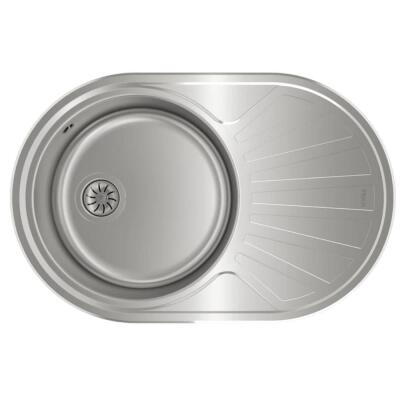 Teka DR 77 1B 1D Çelik Evye, Parlak Yüzey, Tezgah Üstü, Çift Yönlü, 77x50 cm - 1