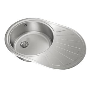 Teka DR 77 1B 1D Çelik Evye, Parlak Yüzey, Tezgah Üstü, Çift Yönlü, 77x50 cm - 2