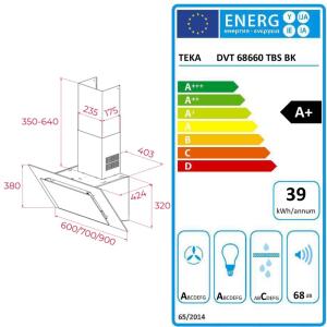Teka DVT 68660 TBS BK Ankastre Siyah Davlumbaz, 60 cm - 5