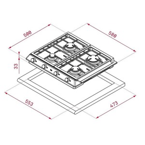 Teka EX 60.1 4G AI AL DR CI NTB Ankastre Ocak, 60 cm - 3
