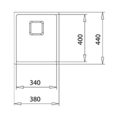 Teka FLEXLINEA RS15 34.40 Çelik Evye, Parlak Yüzey,, Tezgah Altı, Tezgaha Sıfır, Tezgah Üstü, 38x44 cm - 3