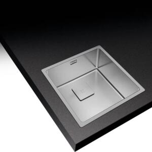 Teka FLEXLINEA RS15 40.40 Çelik Evye, Parlak Yüzey, Tezgah Üstü, Tezgaha Sıfır, Tezgah Altı, 44x44 cm - 2