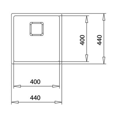 Teka FLEXLINEA RS15 40.40 Çelik Evye, Parlak Yüzey, Tezgah Üstü, Tezgaha Sıfır, Tezgah Altı, 44x44 cm - 3