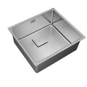 Teka FLEXLINEA RS15 45.40 Çelik Evye, Parlak Yüzey, Tezgah Üstü, Tezgaha Sıfır, Tezgah Altı, 49x44 cm - 2