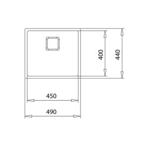 Teka FLEXLINEA RS15 45.40 Çelik Evye, Parlak Yüzey, Tezgah Üstü, Tezgaha Sıfır, Tezgah Altı, 49x44 cm - 4