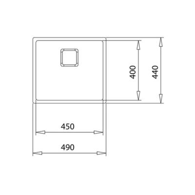 Teka FLEXLINEA RS15 45.40 Çelik Evye, Parlak Yüzey, Tezgah Üstü, Tezgaha Sıfır, Tezgah Altı, 49x44 cm - 4