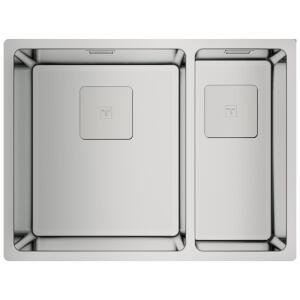 Teka FLEXLINEA RS15 2B 580 Çelik Evye, Parlak Yüzey, Tezgah Altı, Tezgaha Sıfır, Tezgah Üstü, 58x44 cm - 1