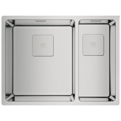 Teka FLEXLINEA RS15 2B 580 Çelik Evye, Parlak Yüzey, Tezgah Altı, Tezgaha Sıfır, Tezgah Üstü, 58x44 cm - 1