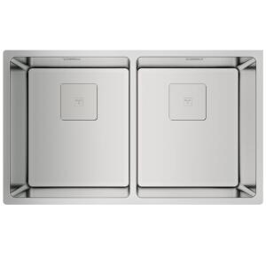 Teka FLEXLINEA RS15 2B 740 Çelik Evye, Parlak Yüzey, Tezgah Üstü, Tezgaha Sıfır, Tezgah Altı, 74x44 cm - Teka