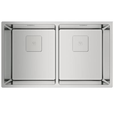 Teka FLEXLINEA RS15 2B 740 Çelik Evye, Parlak Yüzey, Tezgah Üstü, Tezgaha Sıfır, Tezgah Altı, 74x44 cm - 1