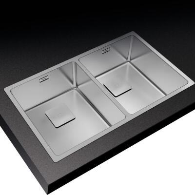 Teka FLEXLINEA RS15 2B 740 Çelik Evye, Parlak Yüzey, Tezgah Üstü, Tezgaha Sıfır, Tezgah Altı, 74x44 cm - 3