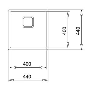 Teka FLEXLINEA RS15 40.40 PURECLEAN Çelik Evye, Tezgah Üstü, Tezgah Altı, Tezgaha Sıfır, 44x44 cm - 4