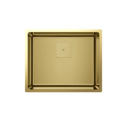 Teka FLEXLINEA RS15 50.40 BRASS, Paslanmaz Çelik Mutfak Evyesi, Pirinç Renk, Tezgah Altı, 50x40 cm - 1