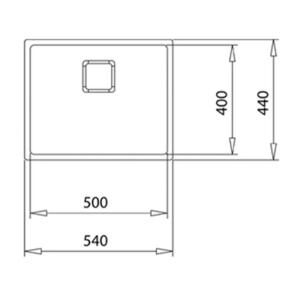 Teka FLEXLINEA RS15 50.40 BRASS, Paslanmaz Çelik Mutfak Evyesi, Pirinç Renk, Tezgah Altı, 50x40 cm - 3