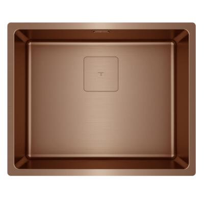 Teka FLEXLINEA RS15 50.40 Çelik Evye, Bakır Yüzey, Tezgah Üstü, Tezgah Altı, Tezgaha Sıfır, 54x44 cm - 1