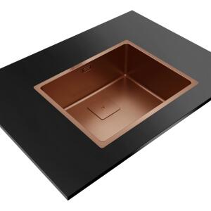 Teka FLEXLINEA RS15 50.40 Çelik Evye, Bakır Yüzey, Tezgah Üstü, Tezgah Altı, Tezgaha Sıfır, 54x44 cm - 3