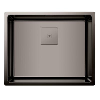 Teka FLEXLINEA RS15 50.40 Çelik Evye, Titanyum Yüzeyli, Tezgah Üstü, Tezgah Altı, Tezgaha Sıfır, 54x44 cm - 1