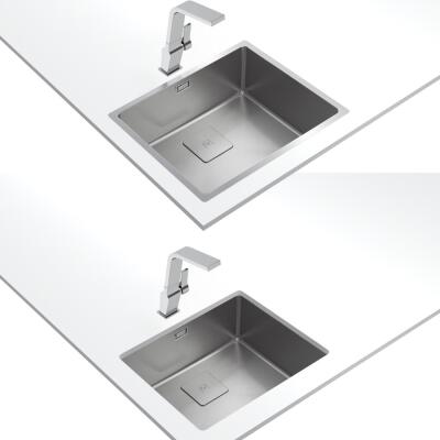 Teka FLEXLINEA RS15 50.40 PURECLEAN Çelik Evye, Tezgah Üstü, Tezgah Altı, Tezgaha Sıfır, 54x44 cm - 3