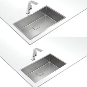 Teka FLEXLINEA RS15 71.40 Çelik Evye, Tezgah Altı, Tezgah Üstü, Tezgaha Sıfır, 75x44 cm - 3