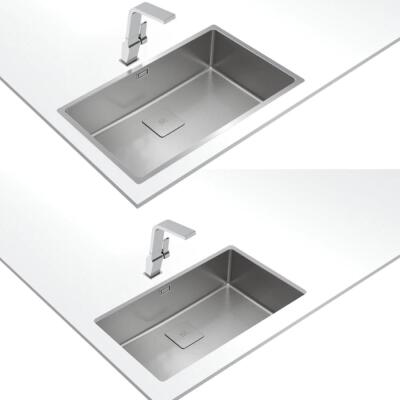 Teka FLEXLINEA RS15 71.40 Çelik Evye, Tezgah Altı, Tezgah Üstü, Tezgaha Sıfır, 75x44 cm - 3