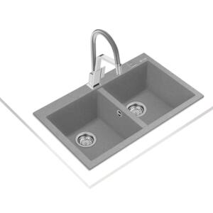 Teka FORSQUARE 2B 790 TG STONE GREY Granit Evye, Tezgah Üstü, 79x50 cm - 2