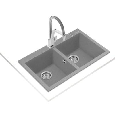 Teka FORSQUARE 2B 790 TG STONE GREY Granit Evye, Tezgah Üstü, 79x50 cm - 2