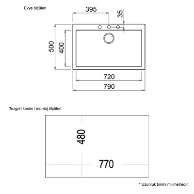 Teka FORSQUARE 72.40 TG AUTO BRIGHT CREAM Granit Evye, Tezgah Üstü - 3