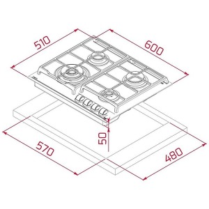Teka GZC 64320 XBC ST Ankastre Ocak, Stone Grey - 2