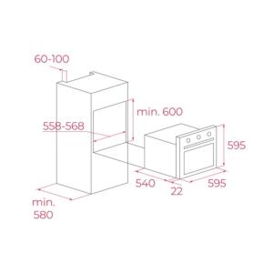 Teka HAK 625 BK Ankastre Fırın, 6 Programlı, 65 LT - 3