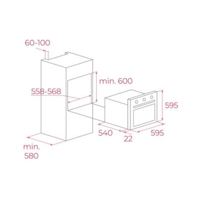 Teka HAK 625 BK Ankastre Fırın, 6 Programlı, 65 LT - 3