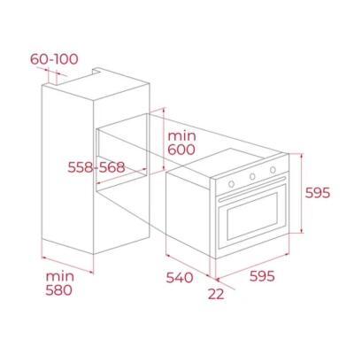 Teka HAK 625 ST Ankastre Fırın, 6 Programlı, 65 L - 2