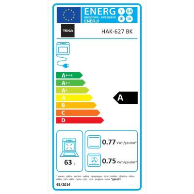 Teka HAK 627 BK Ankastre Fırın, Siyah cam, 65 Litre - 3