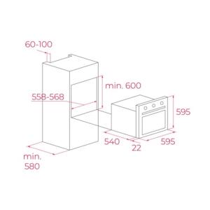 Teka HAK 627 WH Ankastre Fırın, 6 Programlı, 65 L - 2