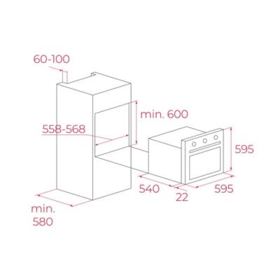 Teka HAK 627 WH Ankastre Fırın, 6 Programlı, 65 L - 2