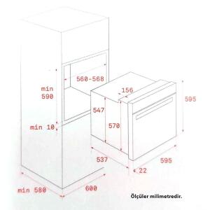 Teka HAK 629 WH Ankastre Fırın, Beyaz cam - 2