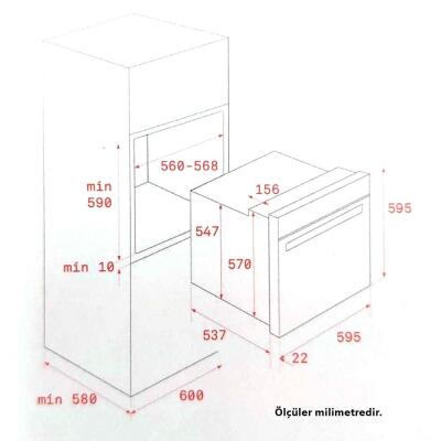 Teka HAK 629 WH Ankastre Fırın, Beyaz cam - 2