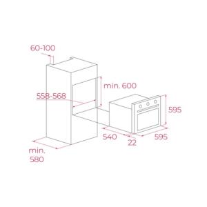 Teka HEB 723 BK Ankastre Fırın, 6 Programlı, 65 L - 2