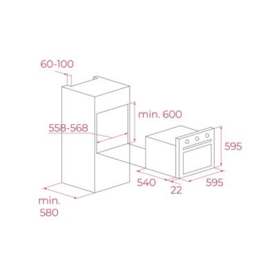 Teka HEB 723 BK Ankastre Fırın, 6 Programlı, 65 L - 2