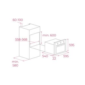 Teka HEB 723 SS Ankastre Fırın, Turbo Fanlı, 6 Programlı, 65 L - 2