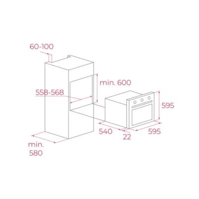 Teka HEB 723 SS Ankastre Fırın, Turbo Fanlı, 6 Programlı, 65 L - 2