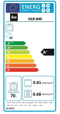 Teka HLB 840 SS Ankastre Fırın, Siyah, 9 Program, 70 LT, HydroClean - 4