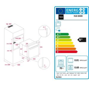 Teka HLB 8400 ST Ankastre Fırın, Gri - 3