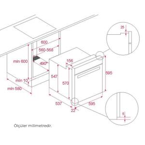 Teka HLB 85-G1 P BM MaestroPizza Ankastre Fırın, 71 LT, 8 program, Turbo, Siyah mat - 4
