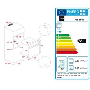 Teka HLB 8600 BK Ankastre Turbo Fırın, A+, Siyah - 5