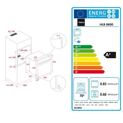 Teka HLB 8600 LB Ankastre Turbo Fırın, A+, Kahverengi - 4