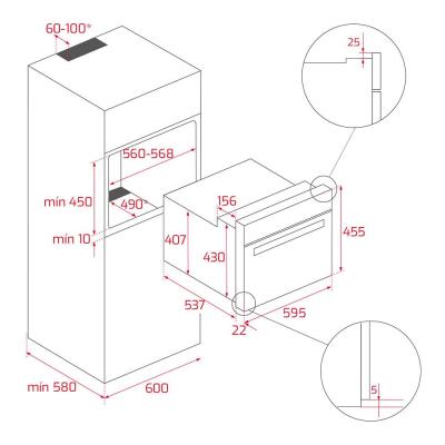 Teka HLC 8400 LB Kompakt Ankastre Fırın, London Brick, 45 Litre - 2