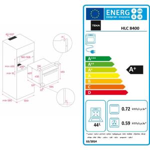 Teka HLC 8400 ST Kompakt Ankastre Fırın, Stone Grey, 45 LT, 9 prg - 3