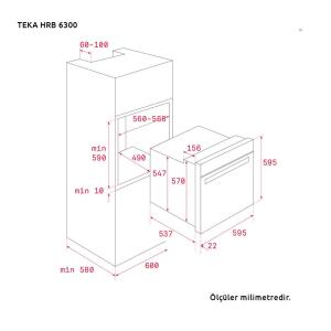 Teka HRB 6300 AT Ankastre Country Fırın, Rustik, Retro, Antrasit renk, 70LT - 2