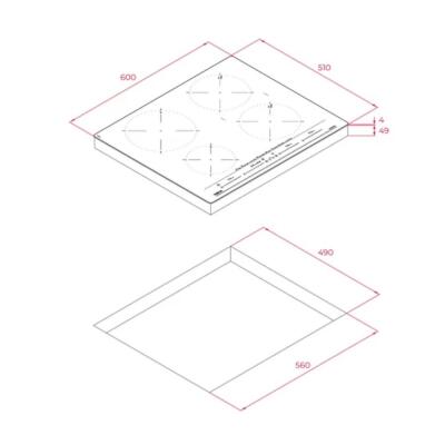 Teka IZC 64630 ST MST Ankastre İndüksiyonlu Elektrikli Cam Ocak, Stone Grey Renk, 60 cm - 4