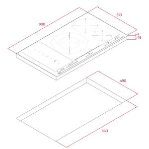 Teka IZS 97630 MST BK Ankastre İndüksiyonlu Cam Ocak, Siyah Renk, 90 cm - 2